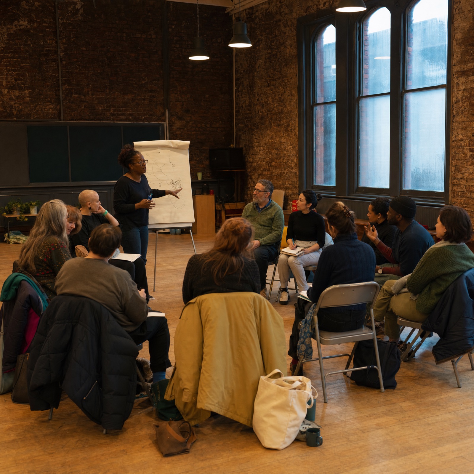 Community workshop in a Glasgow hall